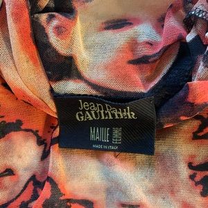 Jean Paul Gautier Malle Femme vintage top @ skirt multi-colored mesh.